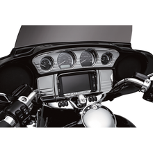 Load image into Gallery viewer, Küryakyn 7240 Chrome Deluxe Tri Line Stereo Cover Kit For Harley-Davidson 14-19 Touring Models except Roadglides