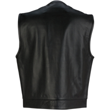Load image into Gallery viewer, Z1R Men's Ganja Black Leather Vest