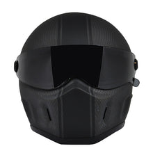 Load image into Gallery viewer, Classic XR Superstreet Dull Carbon Fibre w/Black Stripe Full Face Helmet (2X-LARGE LAST SIZE, DISPLAY MODELS)