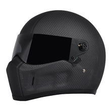 Load image into Gallery viewer, Classic XR Superstreet Dull Carbon Fibre w/Black Stripe Full Face Helmet (2X-LARGE LAST SIZE, DISPLAY MODELS)
