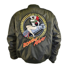 Load image into Gallery viewer, Lethal Threat Men's Green Bombs Away Bomber Jacket