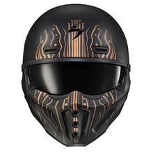 Load image into Gallery viewer, Scorpion Exo Covert X Tribe Matte Black/Copper Graphics Unique Modular Full Face Helmet