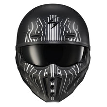 Load image into Gallery viewer, Scorpion Exo Covert X Tribe Matte Black/White Graphics Unique Modular Full Face Helmet