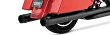 Load image into Gallery viewer, Vance & Hines 46465  Black w/Carbon Fiber End Caps  4" Touring Mufflers