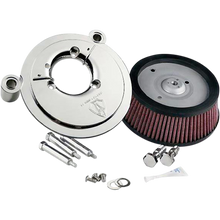 Load image into Gallery viewer, Arlen Ness 18-512 Big Sucker Stage I Air Cleaner Kit with Chrome Backing Plate fits 08-13 Touring Models
