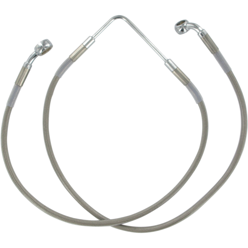 Drag Specialties  Clear Coated Stainless Steel Front Brake Line (OEM 42727-06)