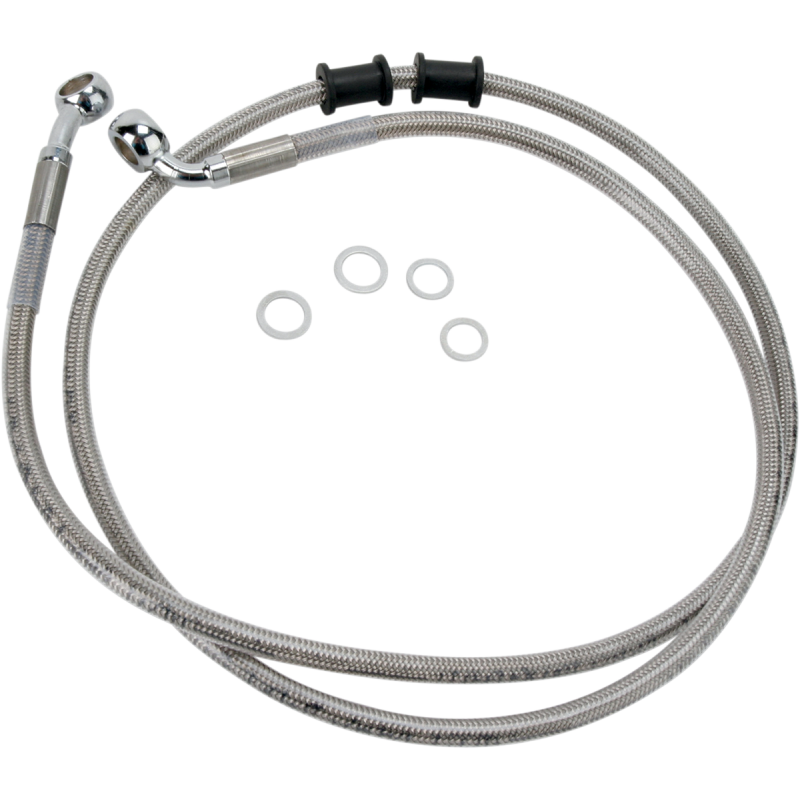 Drag Specialties  Clear Coated Stainless Steel Front Brake Line (OEM 45250-08)