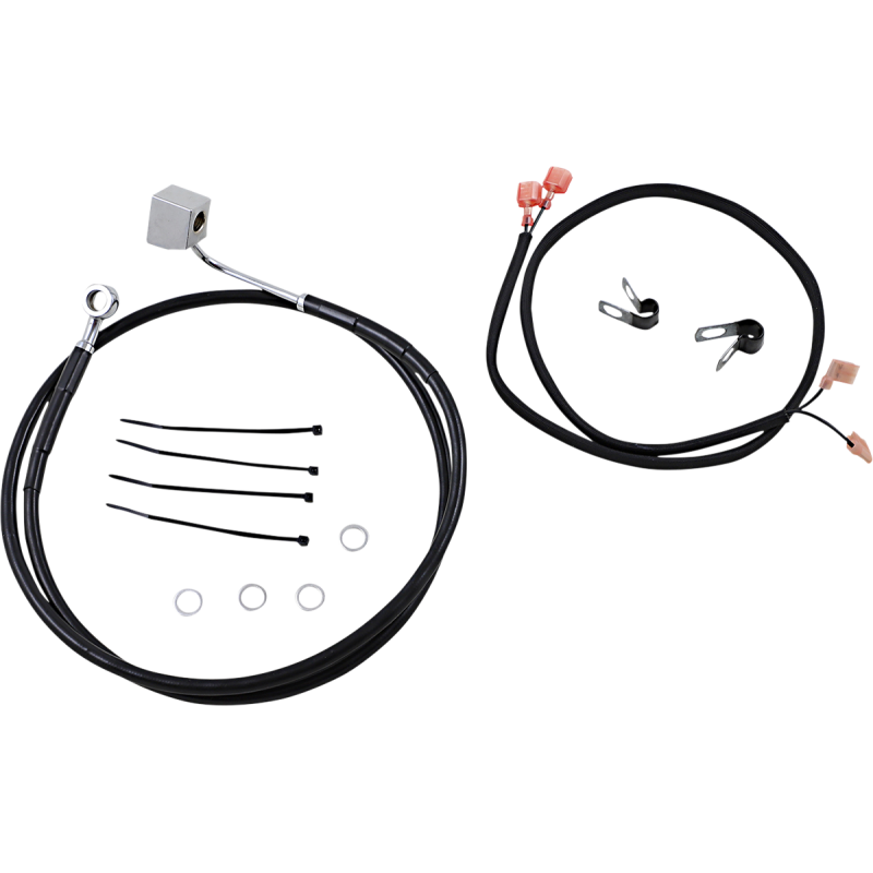 Drag Specialties Black Vinyl Coated Stainless Steel Rear Brake Line (OEM 44802-99B)