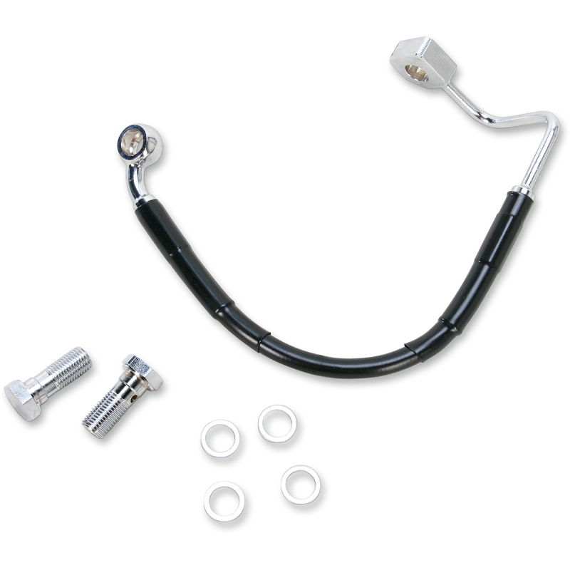 Drag Specialties Black Vinyl Coated Stainless Steel Rear Brake Line (OEM 46871-12)
