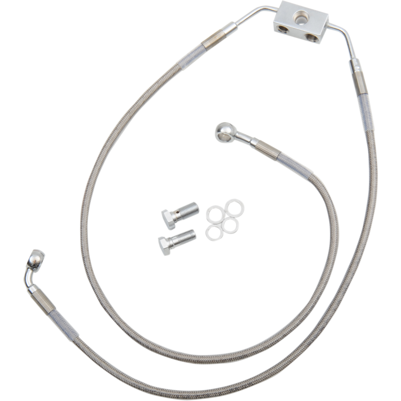 Drag Specialties  Clear Coated Stainless Steel Front ABS Brake Line (OEM 42927-12)