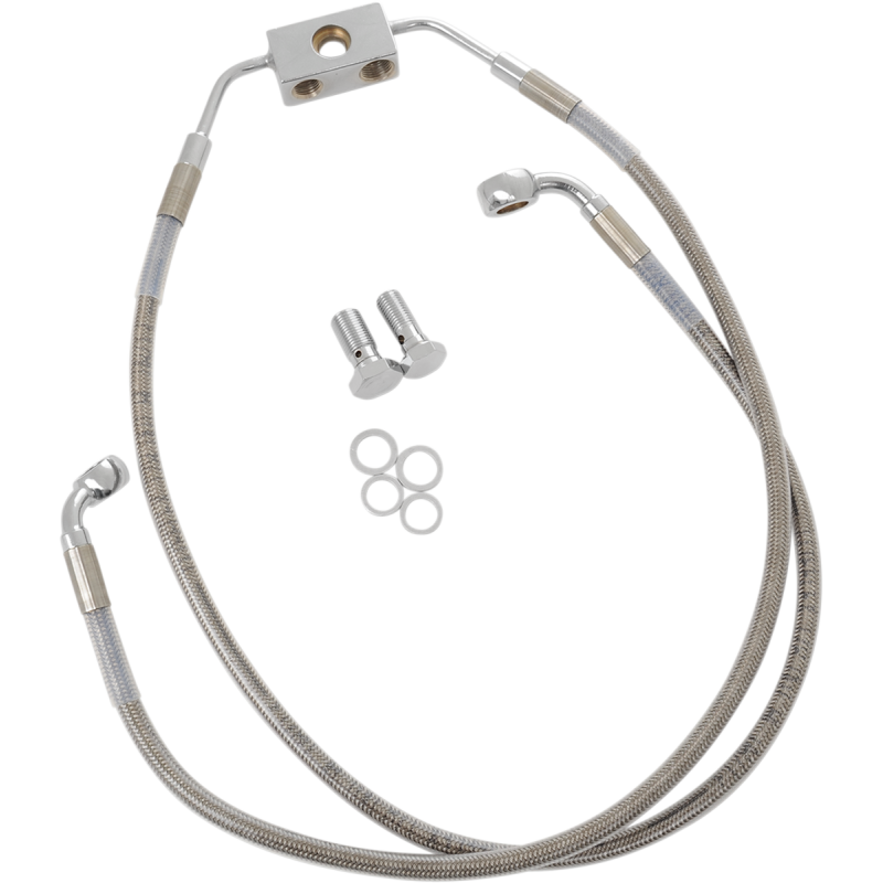 Drag Specialties  Clear Coated Stainless Steel Front ABS Brake Line (OEM 42940-12)