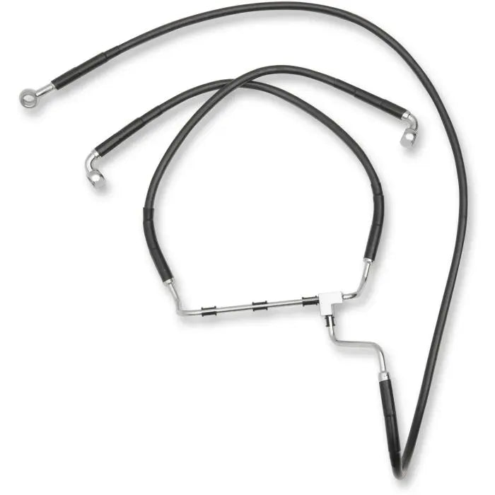 Drag Specialties Black Vinyl Coated Stainless Steel Front Brake Line (OEM 41800174)