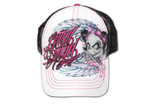 Load image into Gallery viewer, Lethal Angel LA Girl Skull White/Black Ball Cap
