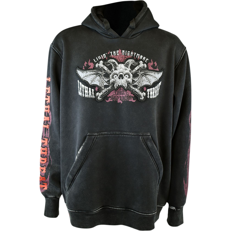 Lethal Threat Men's Black  Living the Nightmare Pullover Hoodie