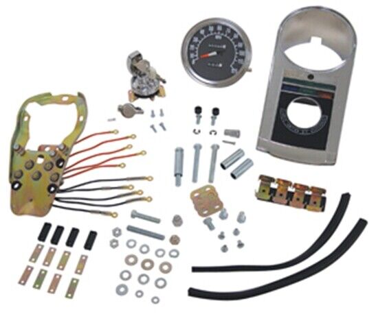 48405 Mid-USA Harley Cast Dash Kit with Analog MPH Speedometer