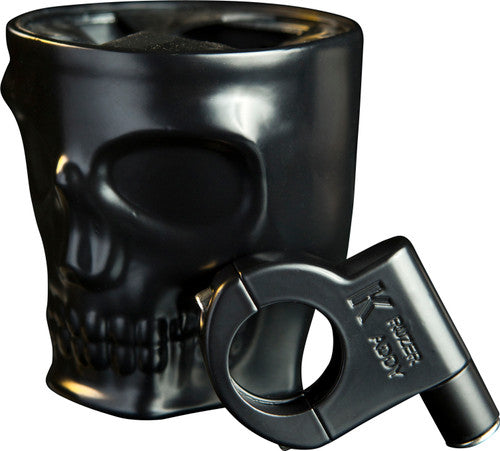 Kruzer Kaddy Black  Skull Cup Holder 6113M