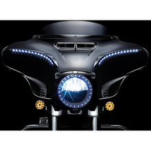 Load image into Gallery viewer, Kuryakyn 6902 Chrome Bat Brow fits 14-20 Touring Models except Roadglides
