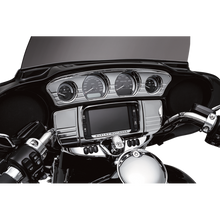 Load image into Gallery viewer, Küryakyn 7240 Chrome Deluxe Tri Line Stereo Cover Kit For Harley-Davidson 14-19 Touring Models except Roadglides
