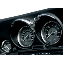 Load image into Gallery viewer, Küryakyn 7746 Chrome Speedo &amp; Tach Brow for 96-13 Touring Models except Roadglides
