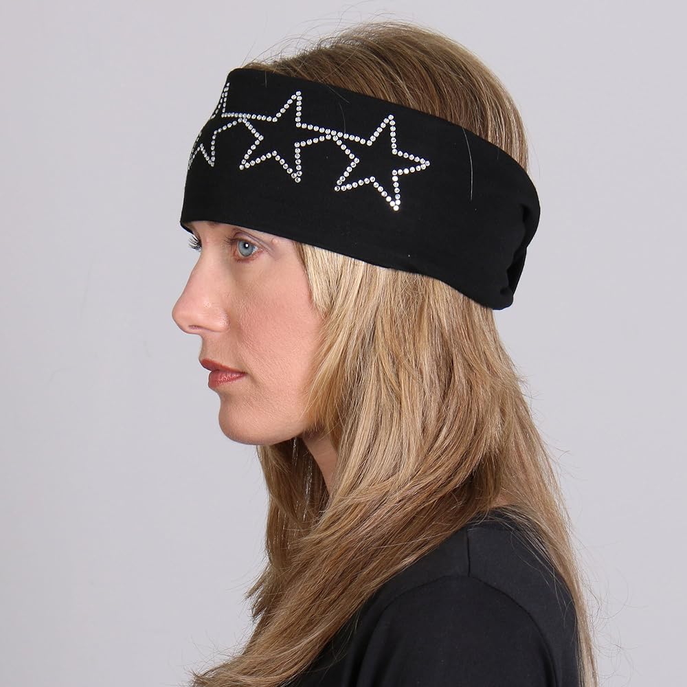 Hot Leathers RWC1001 Bling Stars Head Wrap