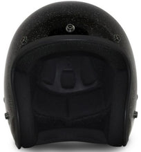 Load image into Gallery viewer, Classic Black Metal Flake 3/4&quot; Helmet
