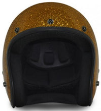 Load image into Gallery viewer, Classic Gold Metal Flake 3/4&quot; Helmet

