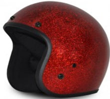Load image into Gallery viewer, Classic Red Metal Flake 3/4&quot; Helmet
