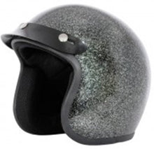 Load image into Gallery viewer, Classic Silver Metal Flake 3/4&quot; Helmet (DISPLAY MODEL)
