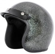 Load image into Gallery viewer, Classic Silver Metal Flake 3/4&quot; Helmet
