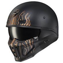 Load image into Gallery viewer, Scorpion Exo Covert X Tribe Matte Black/Copper Graphics Unique Modular Full Face Helmet
