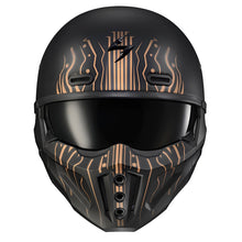 Load image into Gallery viewer, Scorpion Exo Covert X Tribe Matte Black/Copper Graphics Unique Modular Full Face Helmet
