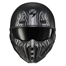 Load image into Gallery viewer, Scorpion Exo Covert X Tribe Matte Black/White Graphics Unique Modular Full Face Helmet
