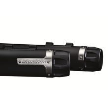 Load image into Gallery viewer, Crusher 564 Maverick Satin Black w/Satin Black End Caps &amp; Stainless Crusher Emblem 4&quot; Touring Mufflers
