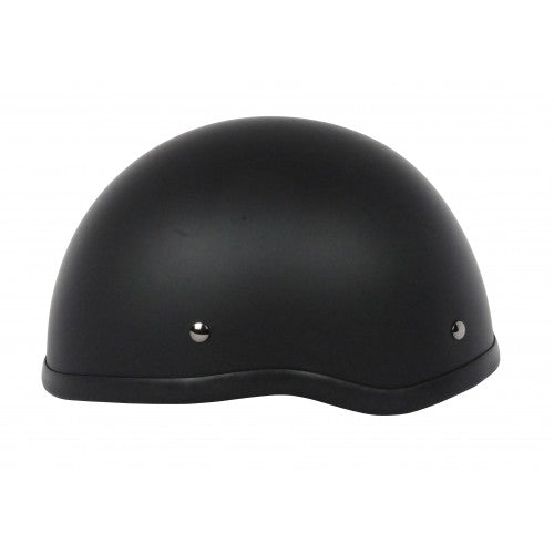 Classic Beanie No Visor Dull Black 1/2 Helmet