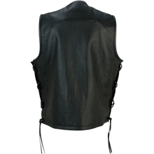Load image into Gallery viewer, Z1R Men&#39;s Gaucho Black Leather Vest
