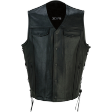 Load image into Gallery viewer, Z1R Men&#39;s Gaucho Black Leather Vest
