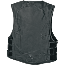 Load image into Gallery viewer, Icon D30 Stripped Regulator Black Leather Vest
