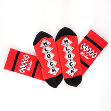 Load image into Gallery viewer, KlockWerks KWA-0349 Men&#39;s Red/Black/White Crew Neck Socks
