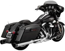 Load image into Gallery viewer, Vance &amp; Hines 16559  Chrome w/Black Tips Raider 450  Touring Mufflers
