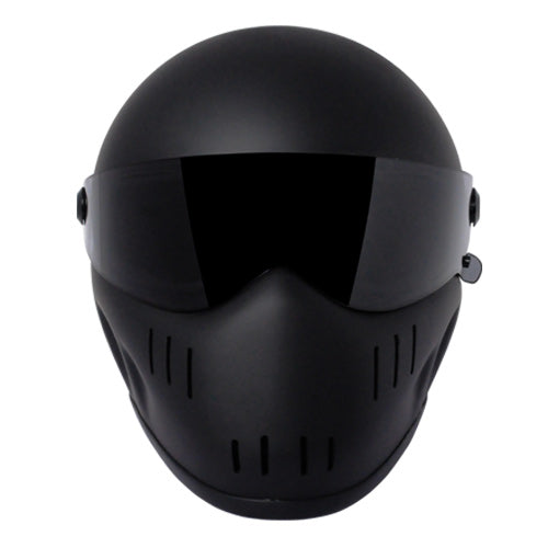 Classic XR Racing Flat Black Full Face Helmet