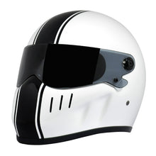 Load image into Gallery viewer, Classic XR Racing Gloss White w/Black Stripe Full Face Helmet
