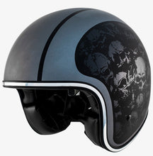Load image into Gallery viewer, Zox Route 80 Skulls Matte Black  3/4&quot; Helmet
