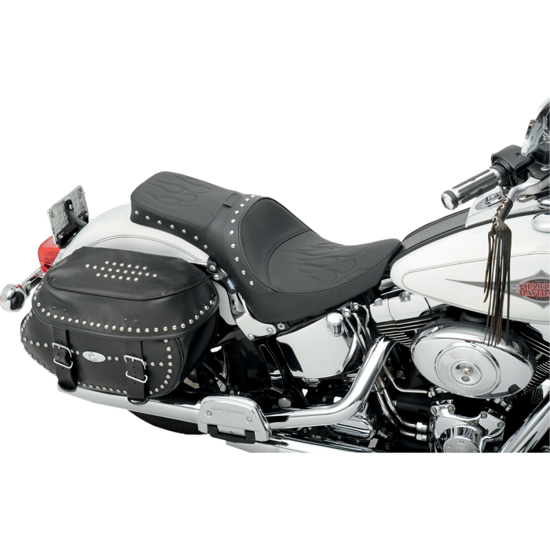 Drag Specialties Softail 2 Up Flame Stitch w/Studs Seat