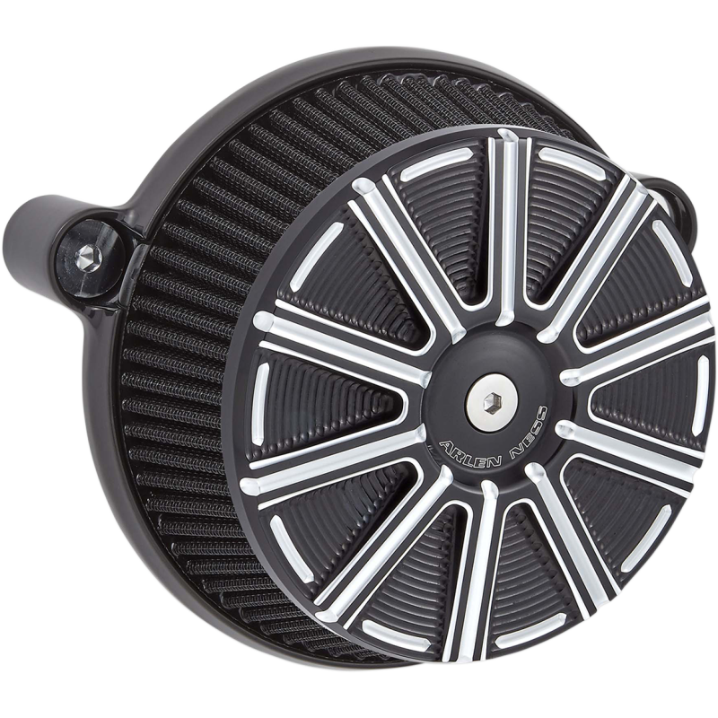 Arlen Ness 18-315 Big Sucker Stage 1 Air Filter Kit with Black 10 Gauge Cover fits M-Eight Models