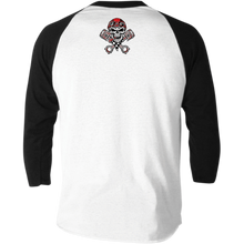 Load image into Gallery viewer, Lethal Threat Not 4 Slow 3/4  Raglan Sleeve White/Black Tee
