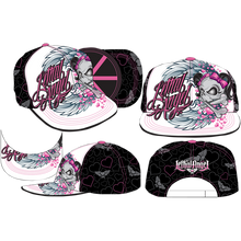 Load image into Gallery viewer, Lethal Angel LA Girl Skull White/Black Ball Cap

