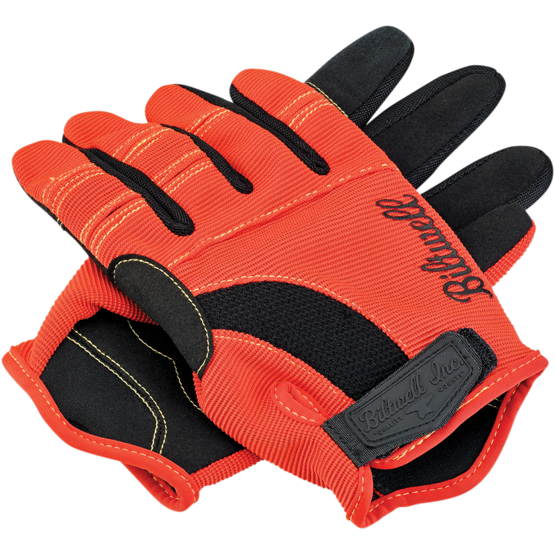 Biltwell Moto Gloves Orange/Black/Yellow