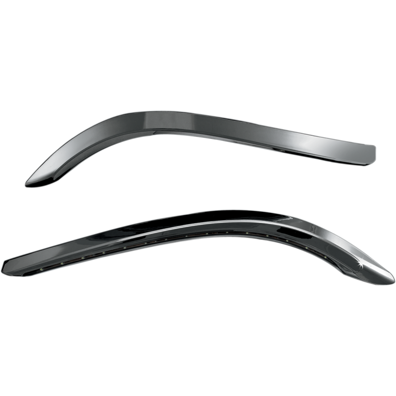 Küryakyn 7269 Black Chrome Lighted Bat Lashes For 96-13 Batwing Models