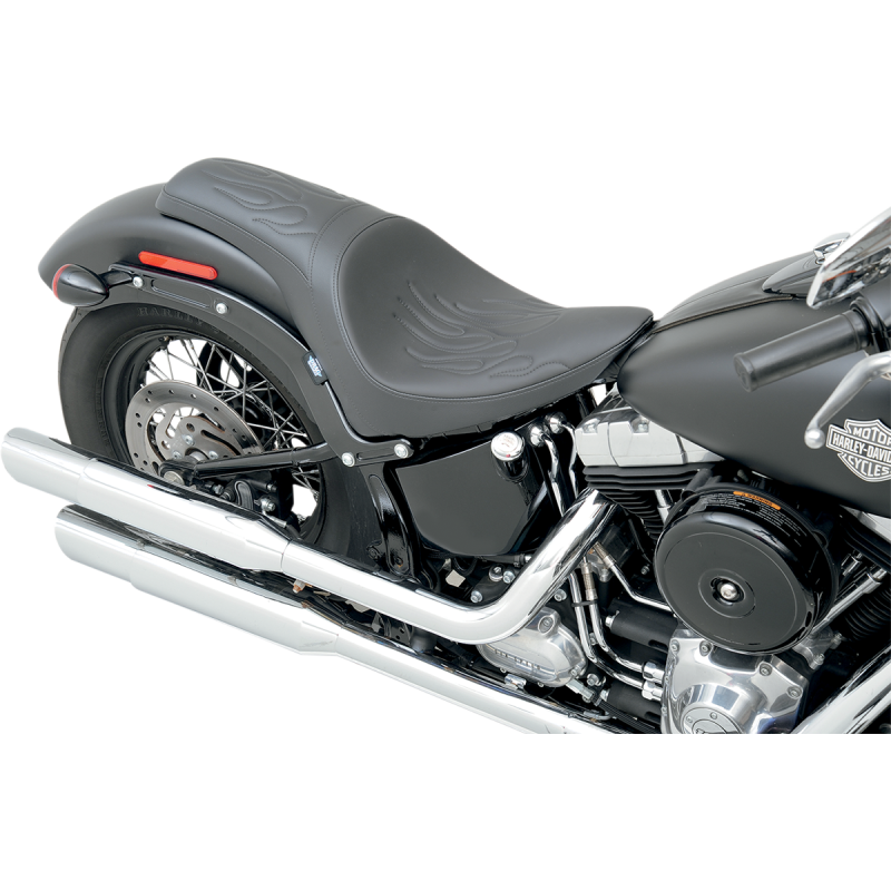 Drag Specialties Softail Predator 2 Up Flame Stitch Seat