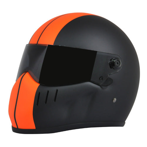 Classic XR Racing Flat Black w/Orange Stripe Full Face Helmet (floor model)
